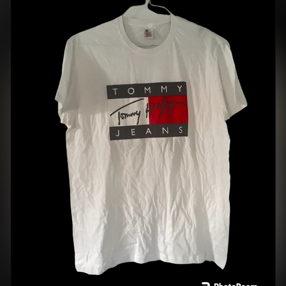 Tommy Hilfiger Men’s White Short Sleeve T-shirt Size X-Large - Picture 1 of 4